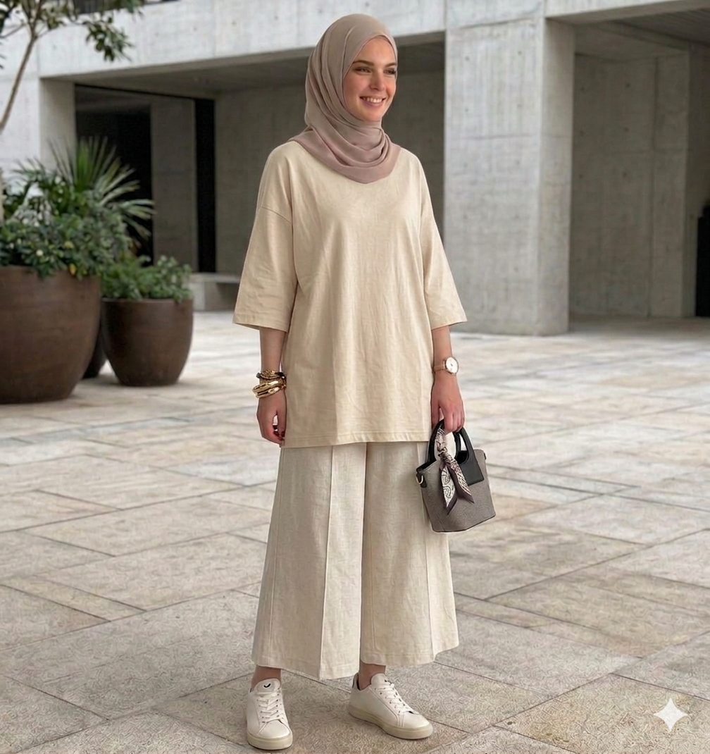 T-shirt Oversize Manches 3/4