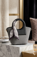 Sac à Main Bimatière Noir & Gris — Anse Ronde | Style Chic Bohème