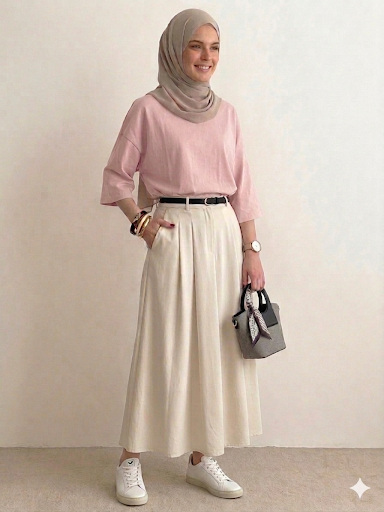 T-shirt Oversize Manches 3/4