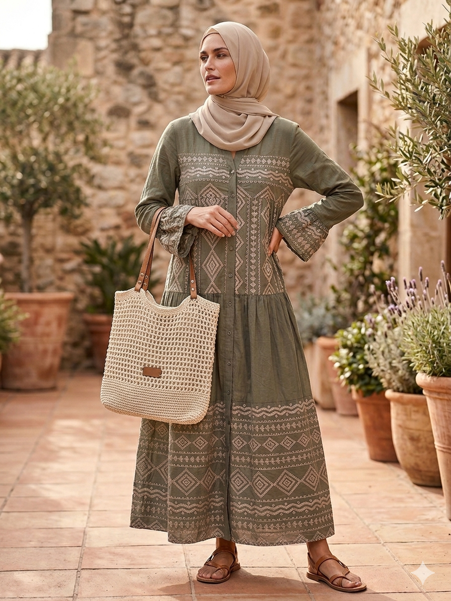 Sac Tote Bohème Crochet — Beige & Camel