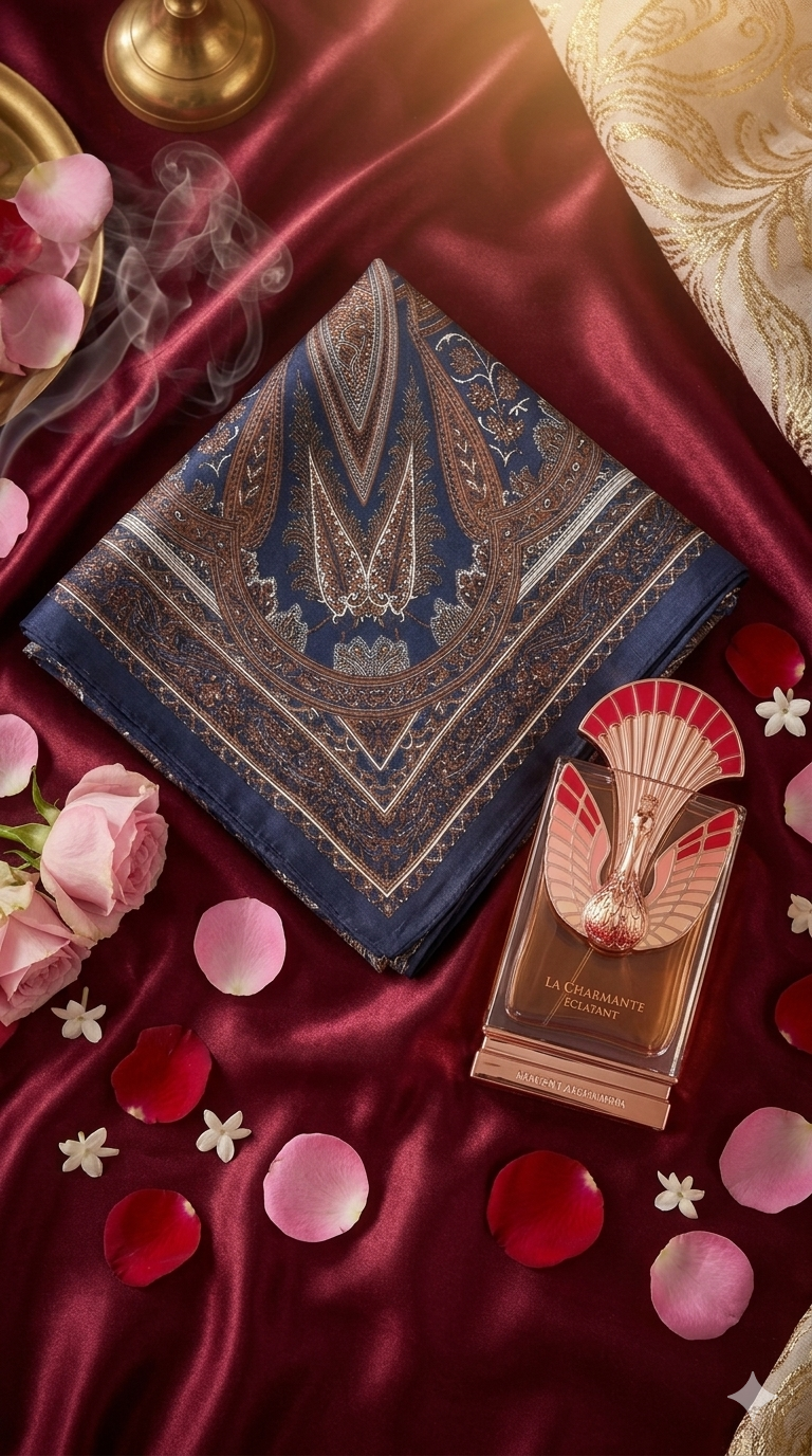Coffret Fête des Mères — Foulard Paisley + Parfum La Charmante Éclatant